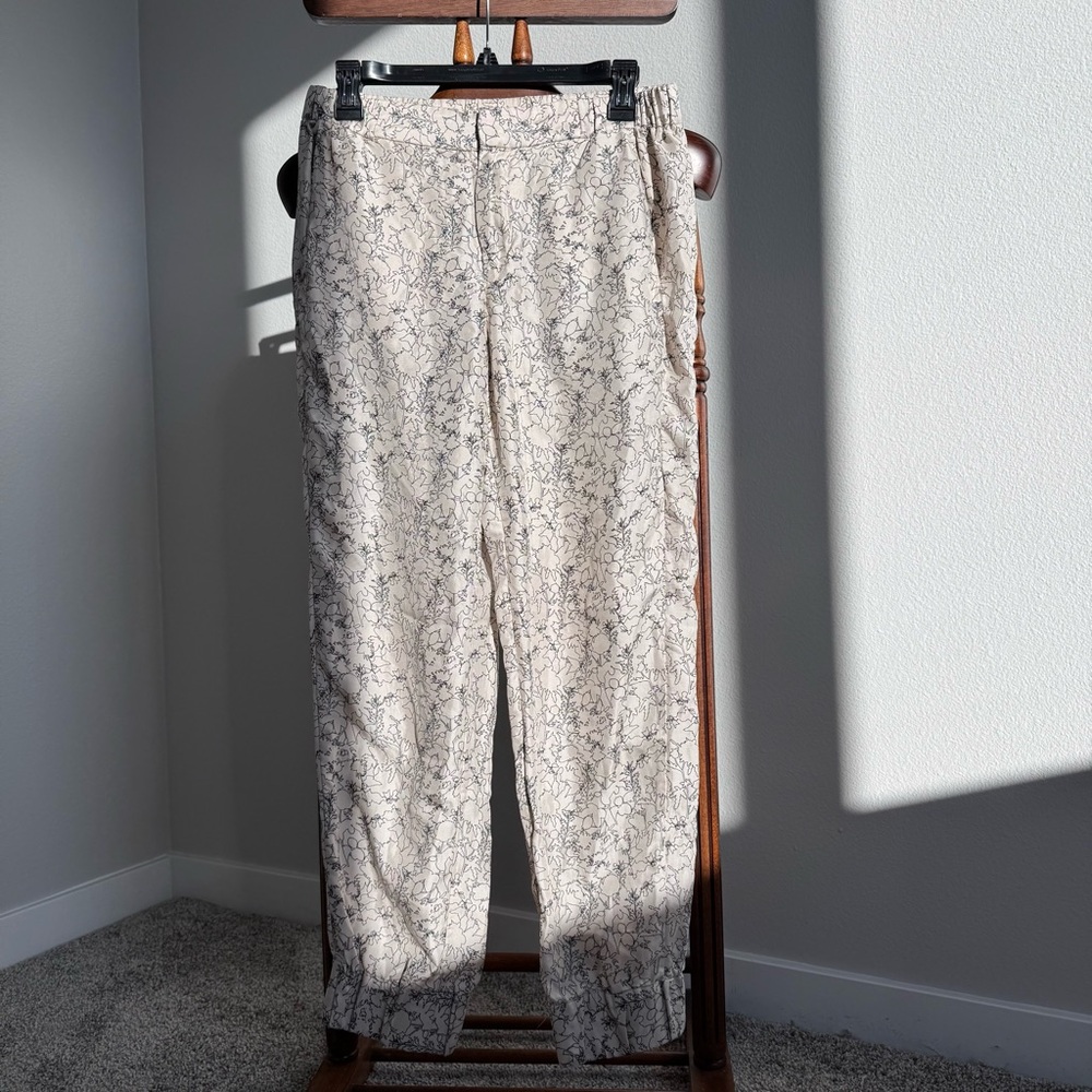 Rag & Bone New York 100% Silk Floral Jogger Pants – Size 4 – Made in USA